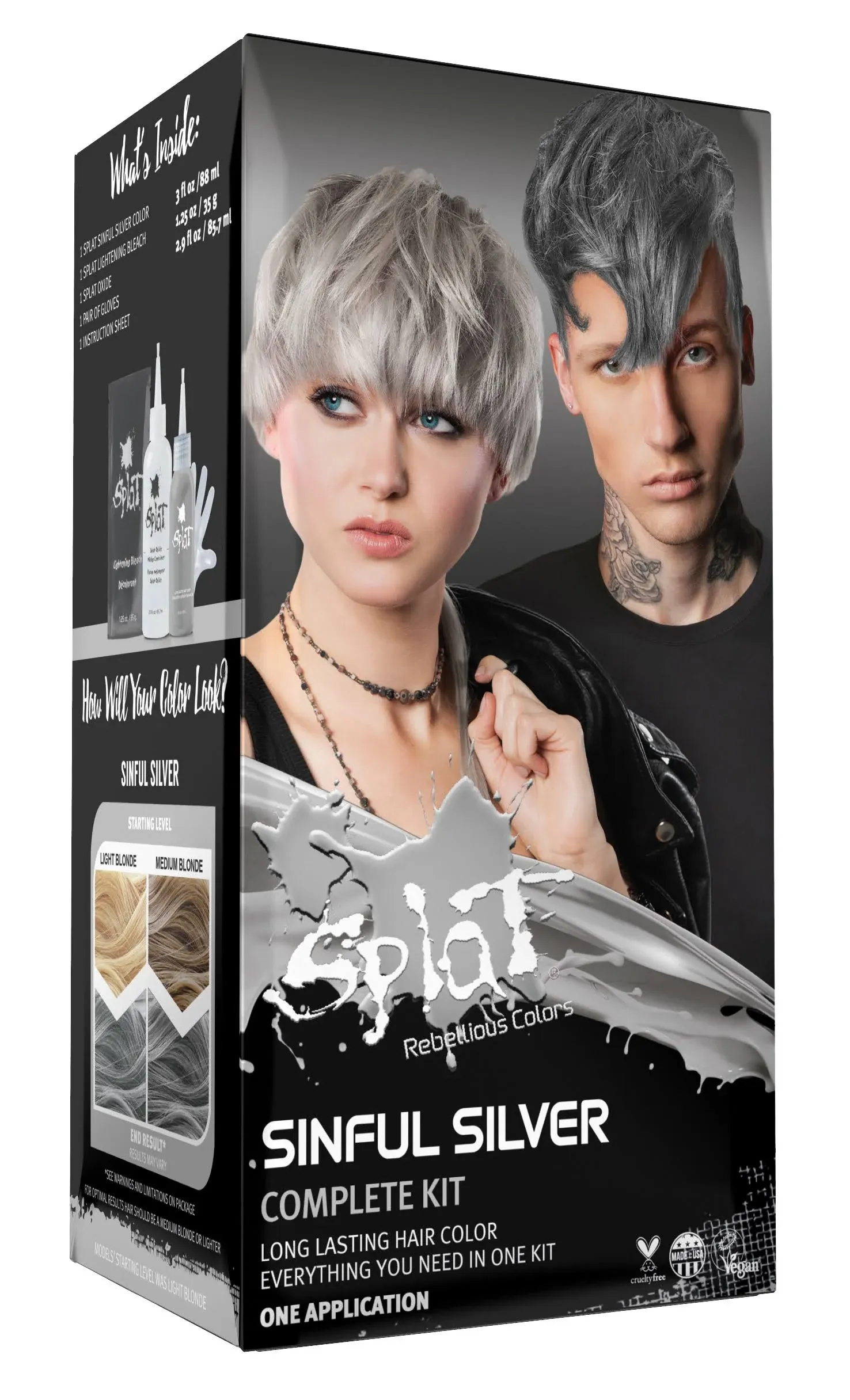 Splat Sinful Silver Hair Color Kit