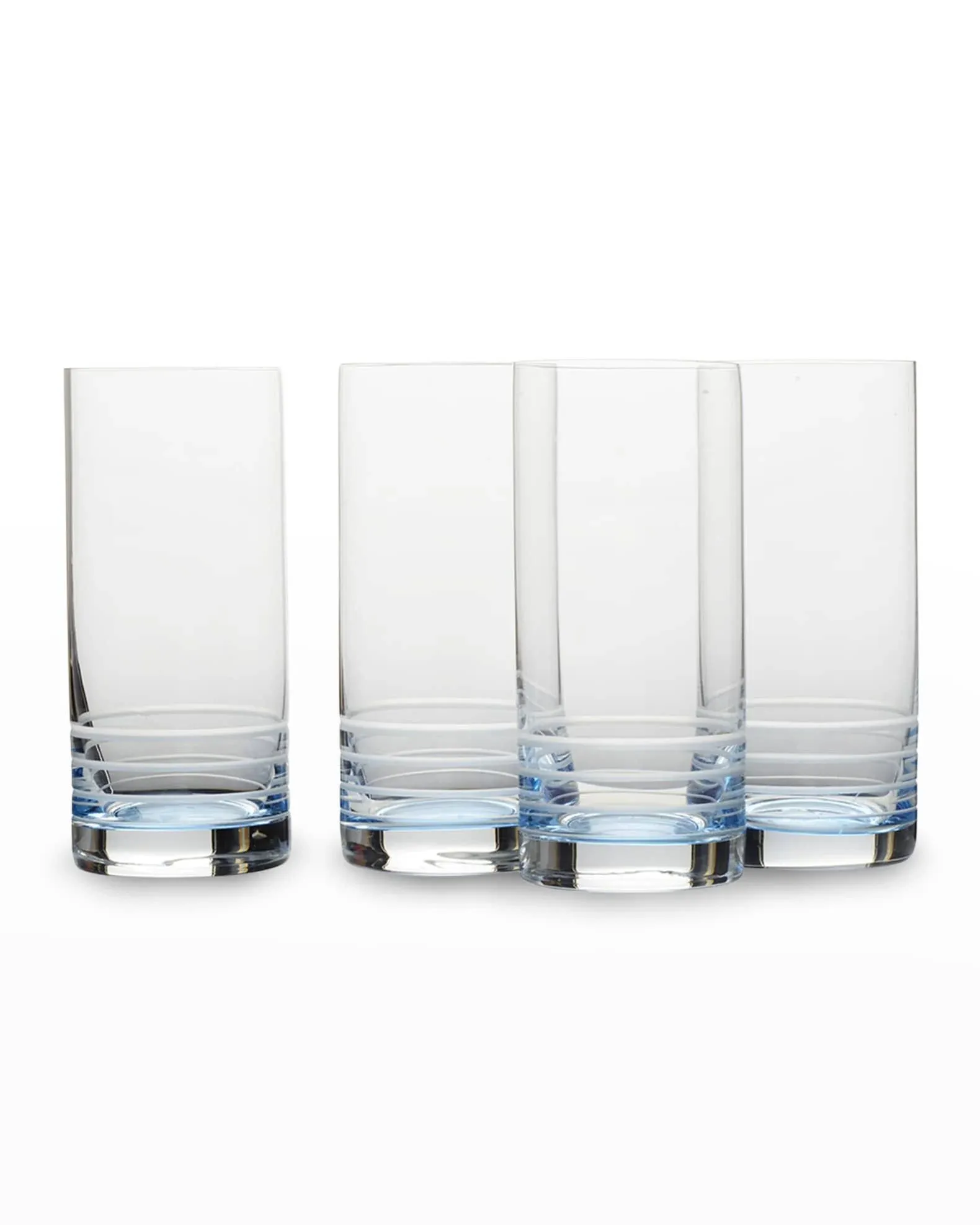 Mikasa Cal Blue Ombre Highball Glasses Set of 4