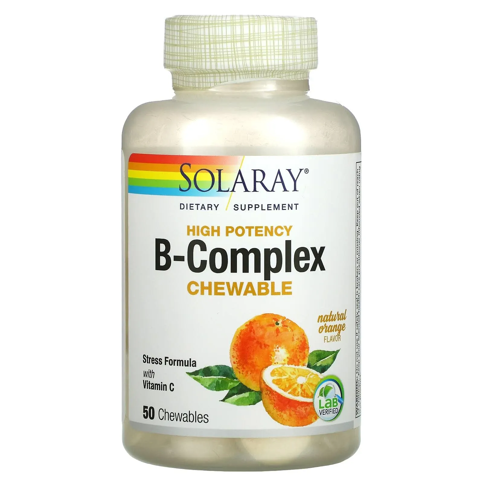 Solaray B-Complex Chewable Natural Orange 50 Wafers