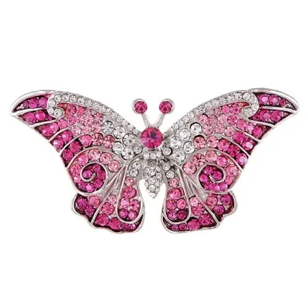 Alilang Empress Monarch Winged Butterfly Swarovski Crystal Rhinestone Brooch Pin