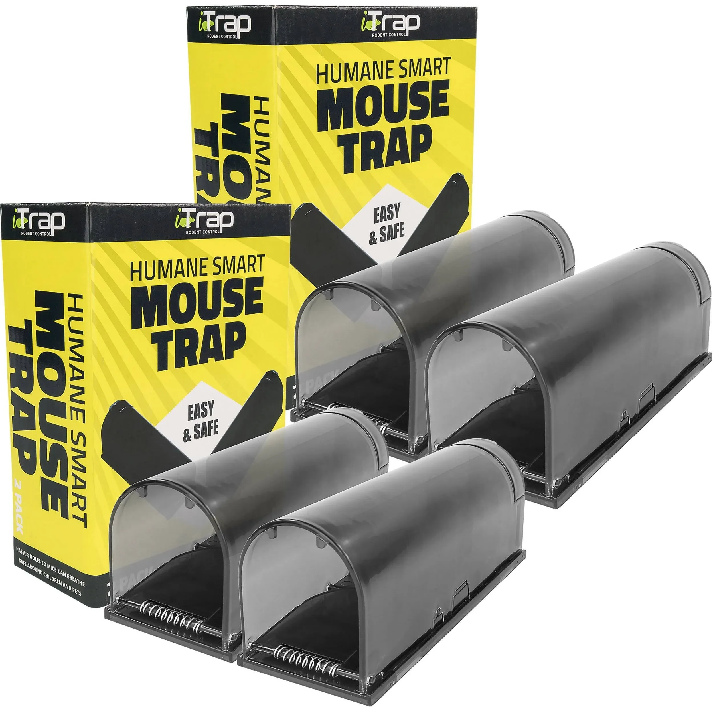 iTrap iTrap-001-S2-2<wbr/>PK Humane Live Catch &amp; Release Smart Mouse Trap Safe...