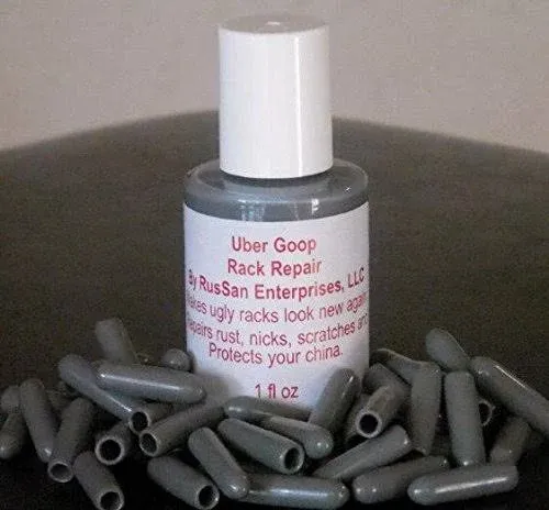 Uber Goop™ Dark Grey Dishwasher Rack Repair Coating Kit w/50 caps - 1 oz (NEW SIZE)