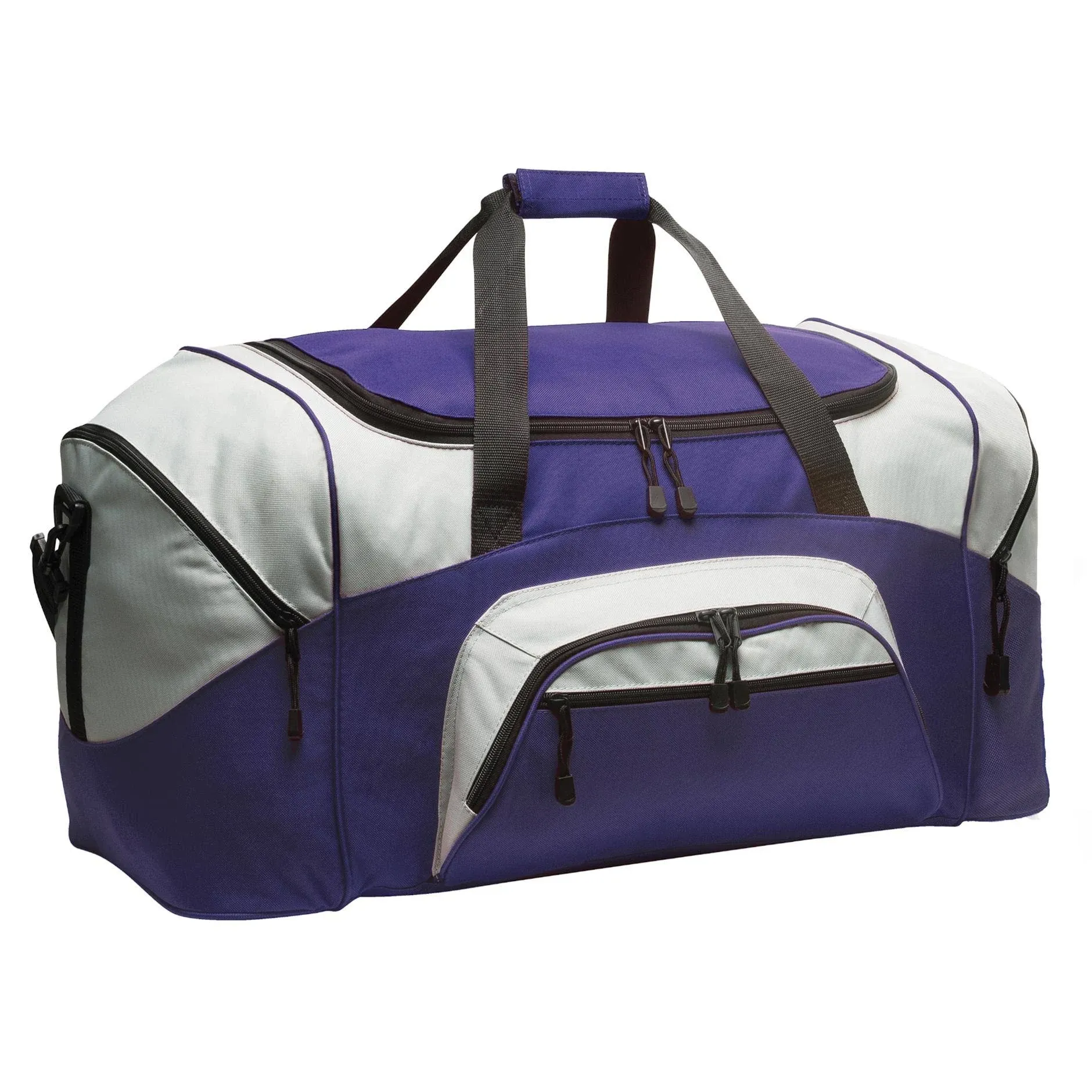 Port Authority BG99 Standard Colorblock Sport Duffel - Purple Gray