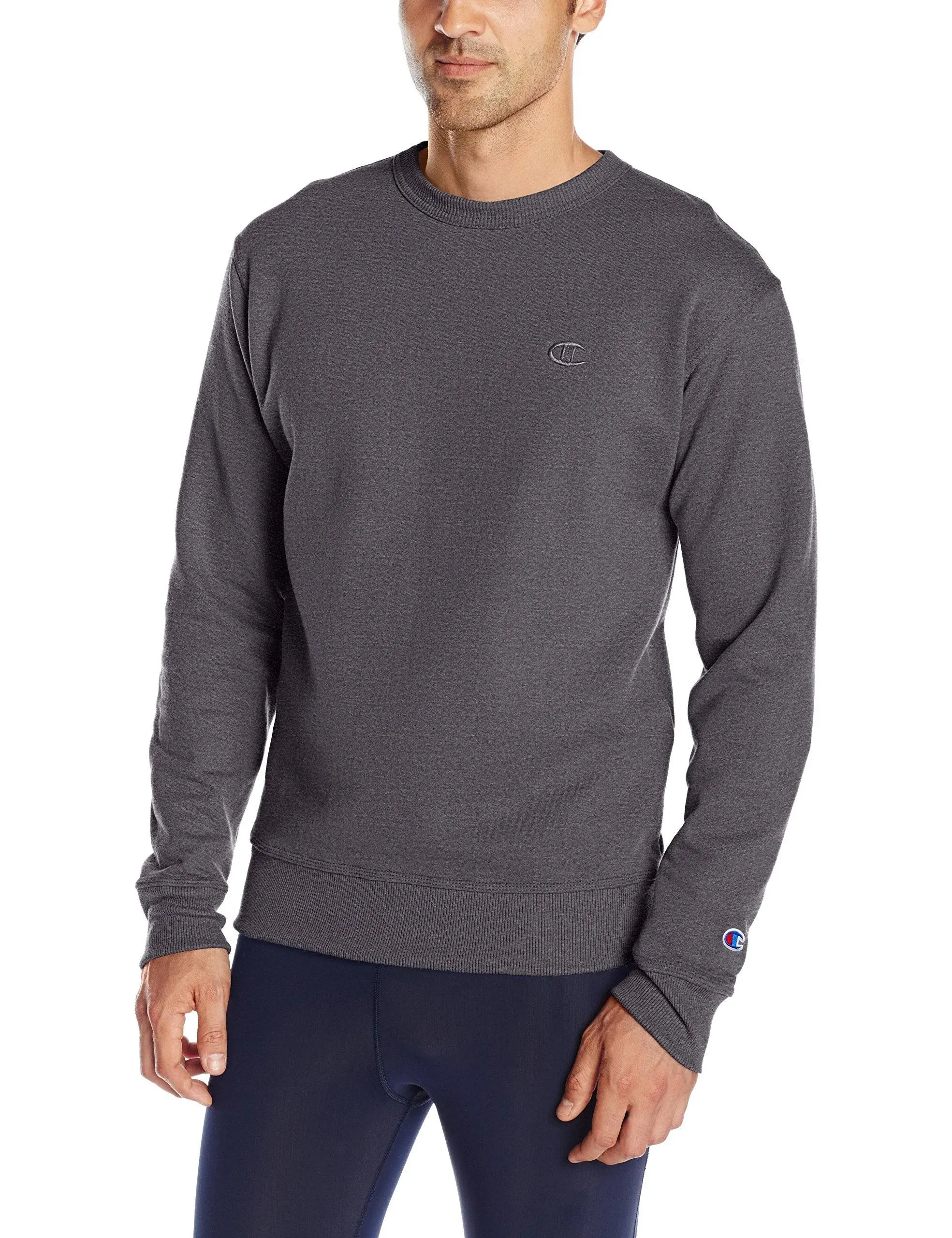 Champion Mens Sweatshirt, Powerblend, Fleece Crewneck (Reg. Big &amp; Tall)