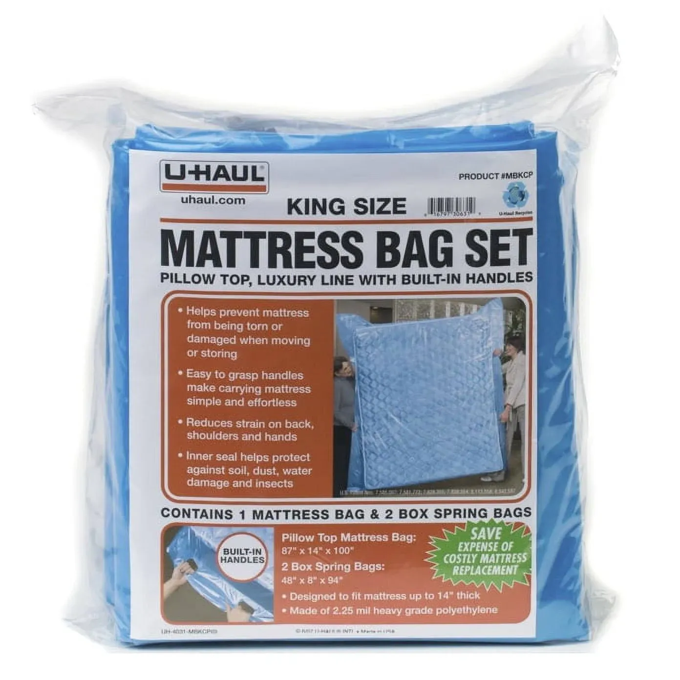 U - Haul Carry-Pro Mattress Bag Set King Mbkcp