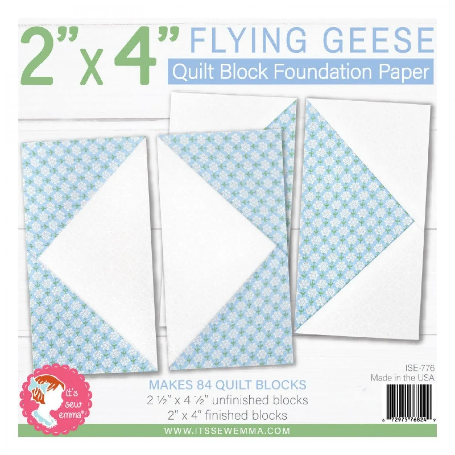 2" x 4" Flying Geese Foundation Paper | It\'s Sew Emma