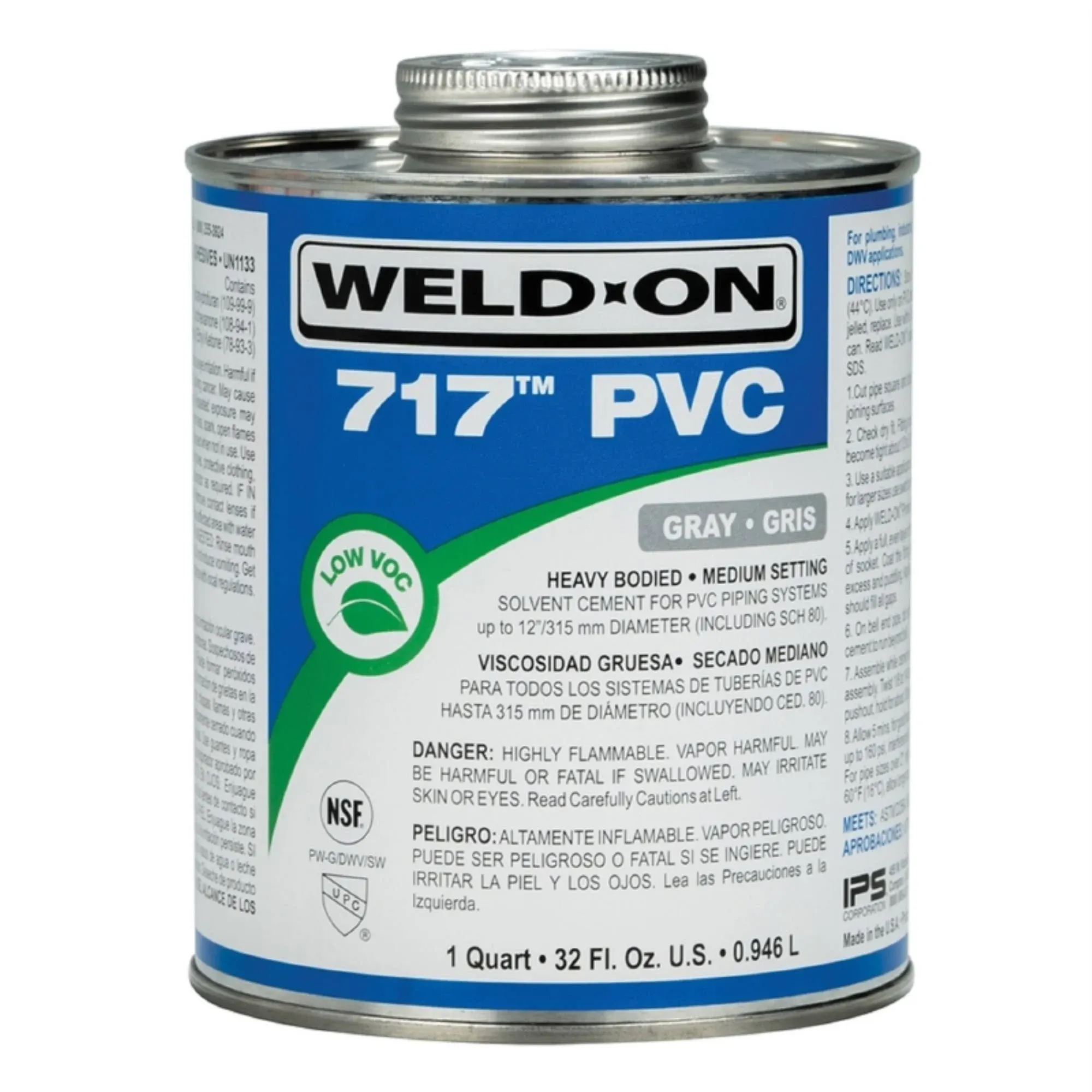 Weld-On Pool Heavy 746 Gray - Pool Adhesive - 1 Quart | 13567