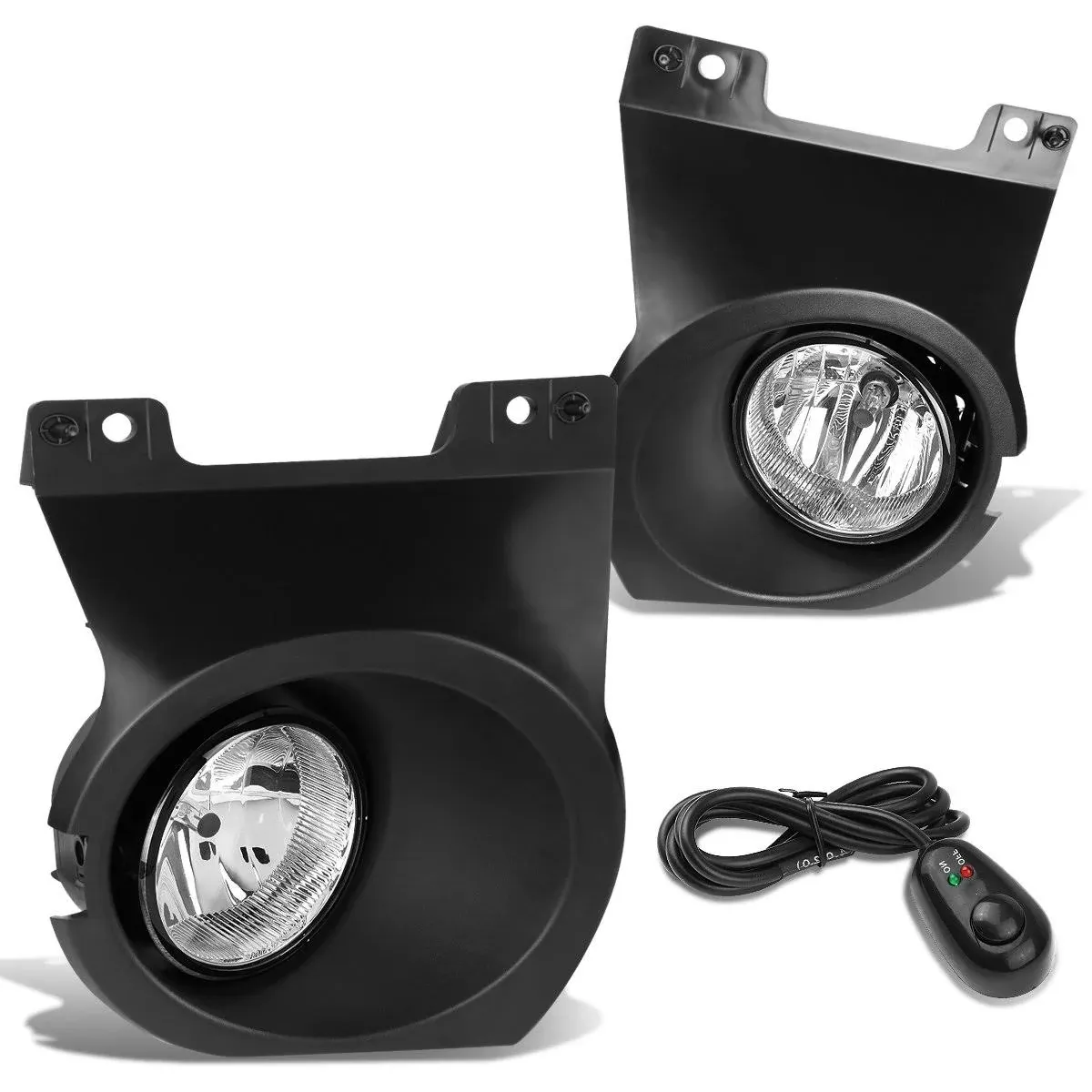 DNA Motoring for 09-14 Ford F-150 Front Bumper Driving Fog Light/Lamp+Switch Clear Lens 10 11 12 13 Left+Right FL-ZTL-811-CH