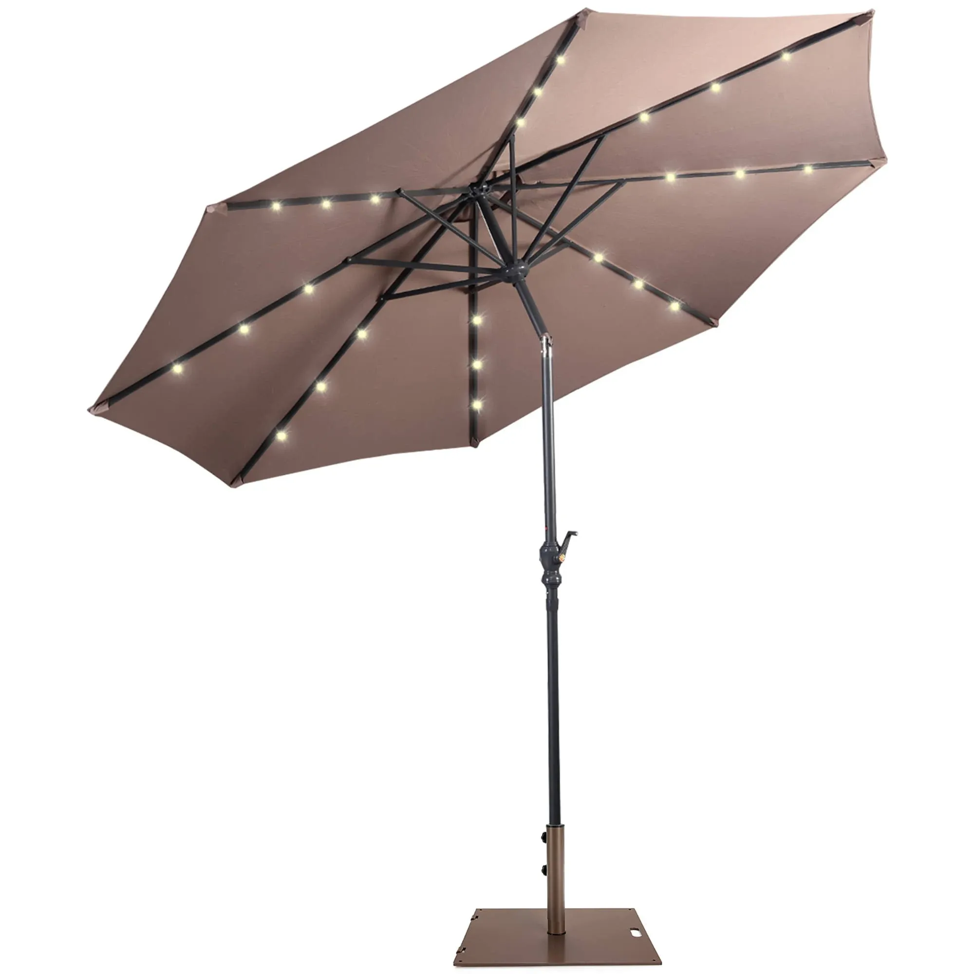 Costway 10ft Patio Solar Umbrella