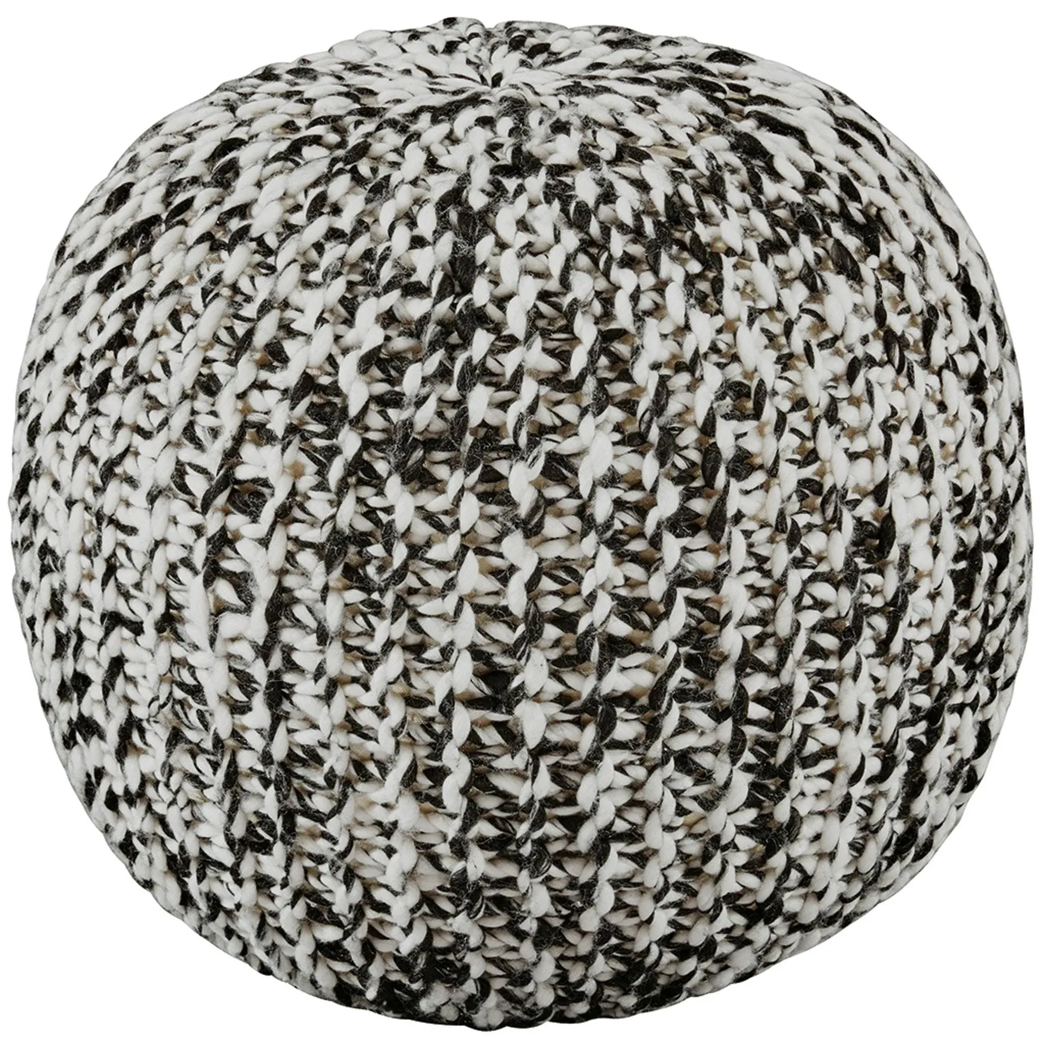 Ashley Latricia Black/White Pouf