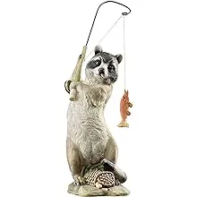 Design Toscano The Masked Fisherman Raccoon Statue