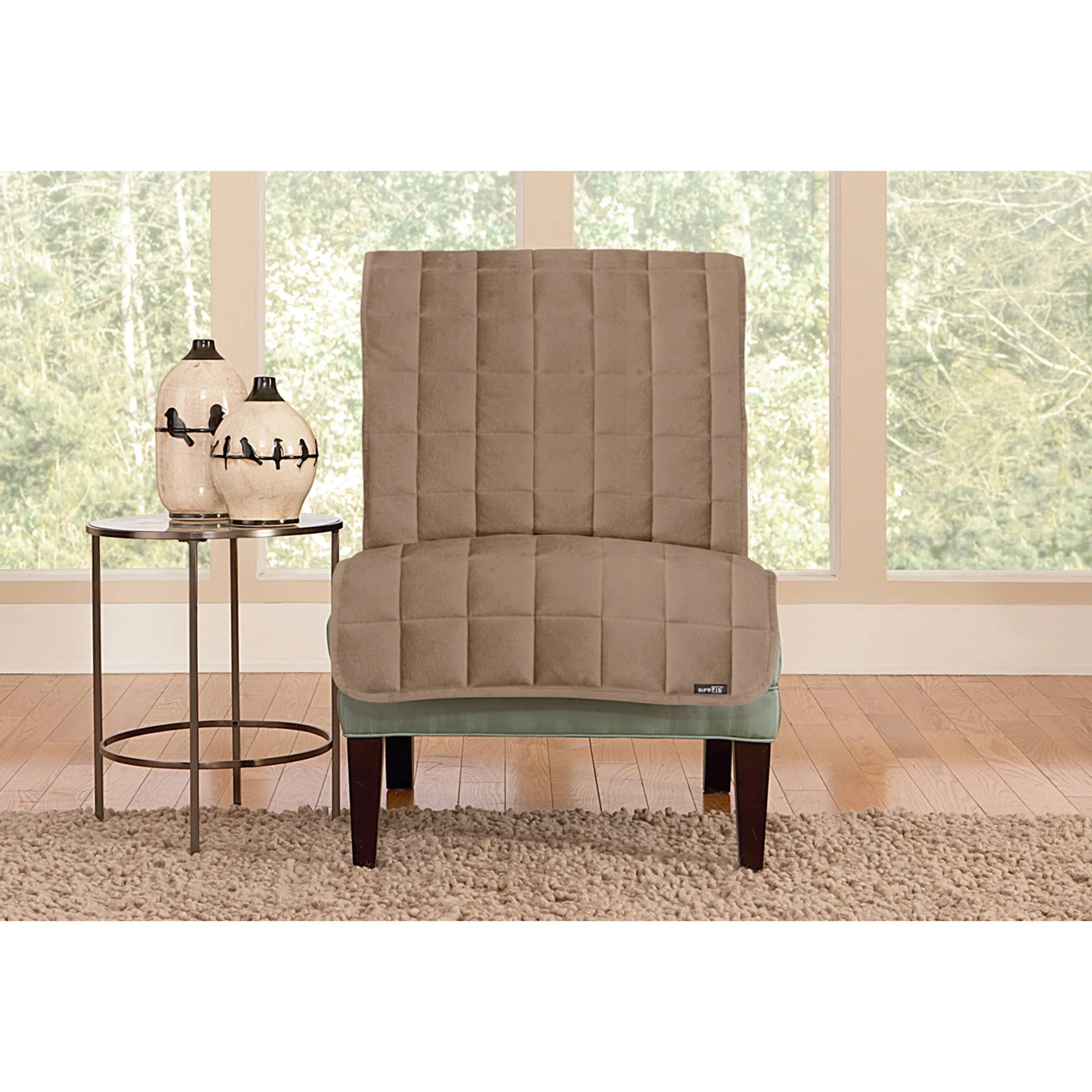 SureFit Sable Duck (Canvas) Chair Slipcover 26-in W x 34-in H x 50-in D Polyester in Brown | SF42367