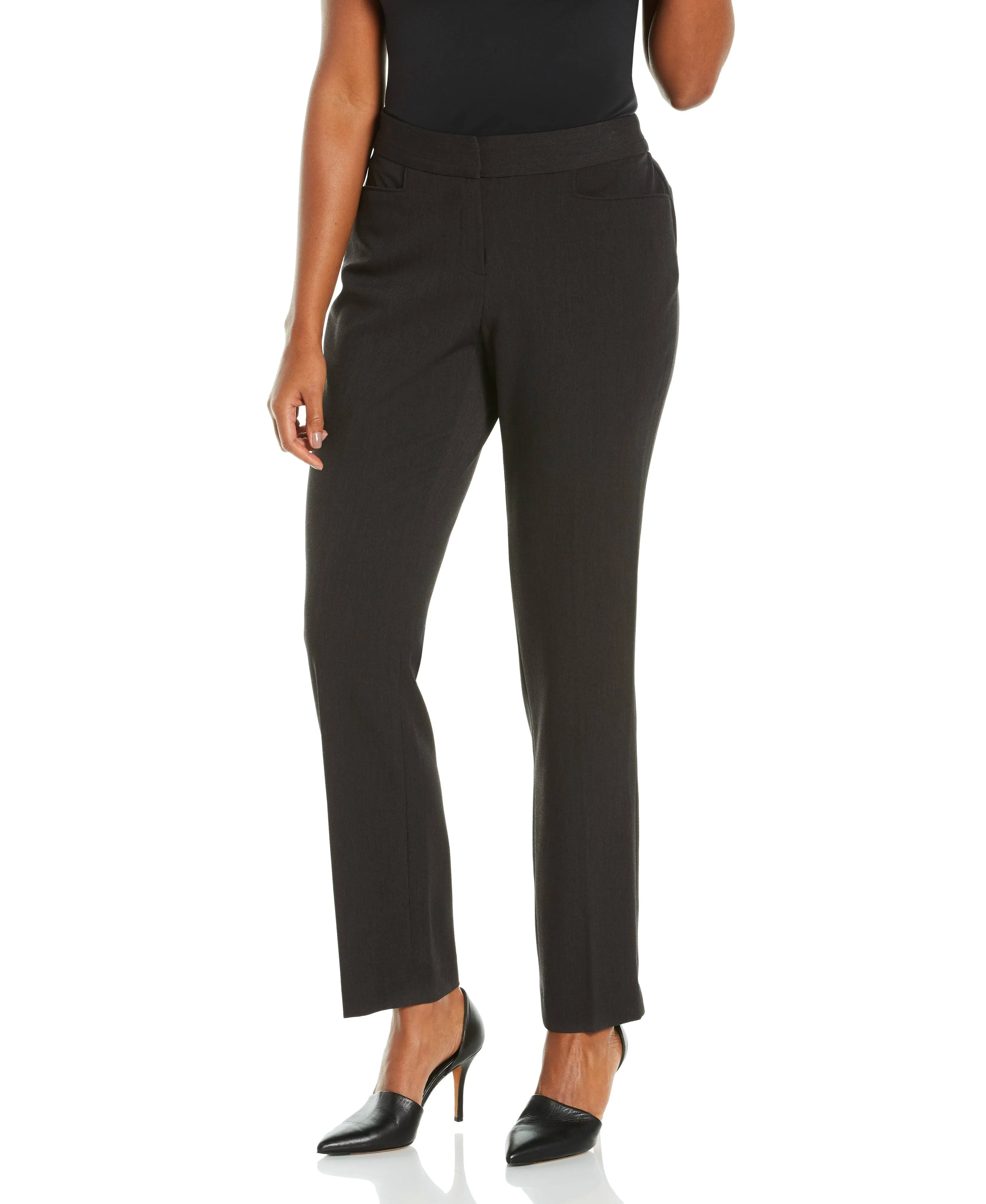 Gabardine Straight Leg Pant - Curvy Fit