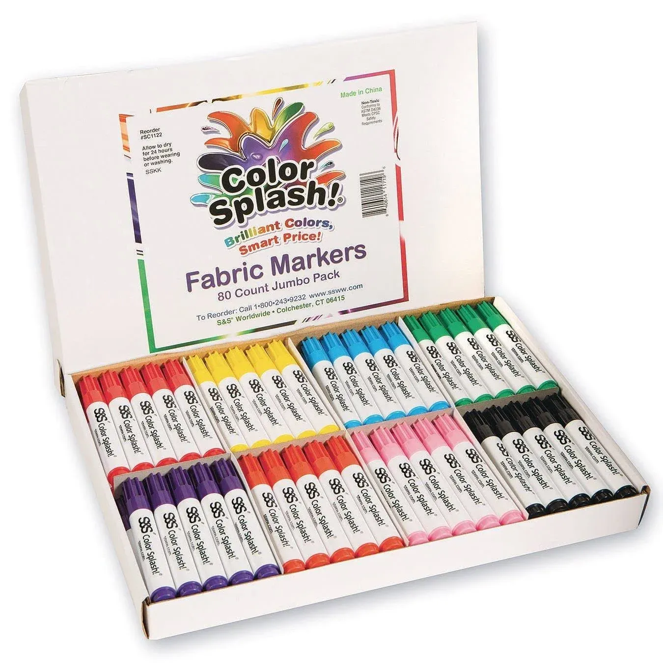 Color Splash Fabric Marker PlusPack, Price/80 /pack