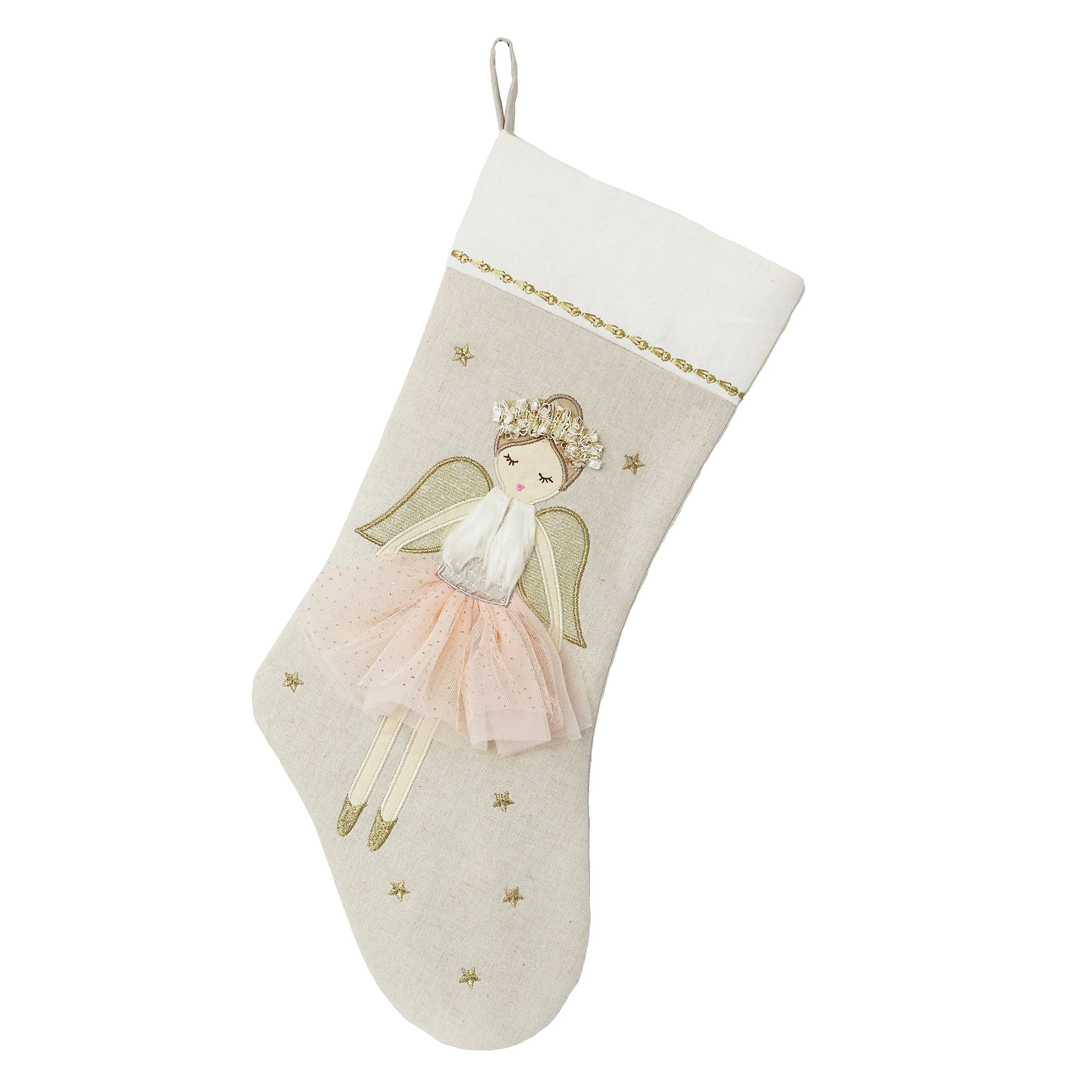 Mon Ami Pink Ada Angel Christmas Stocking