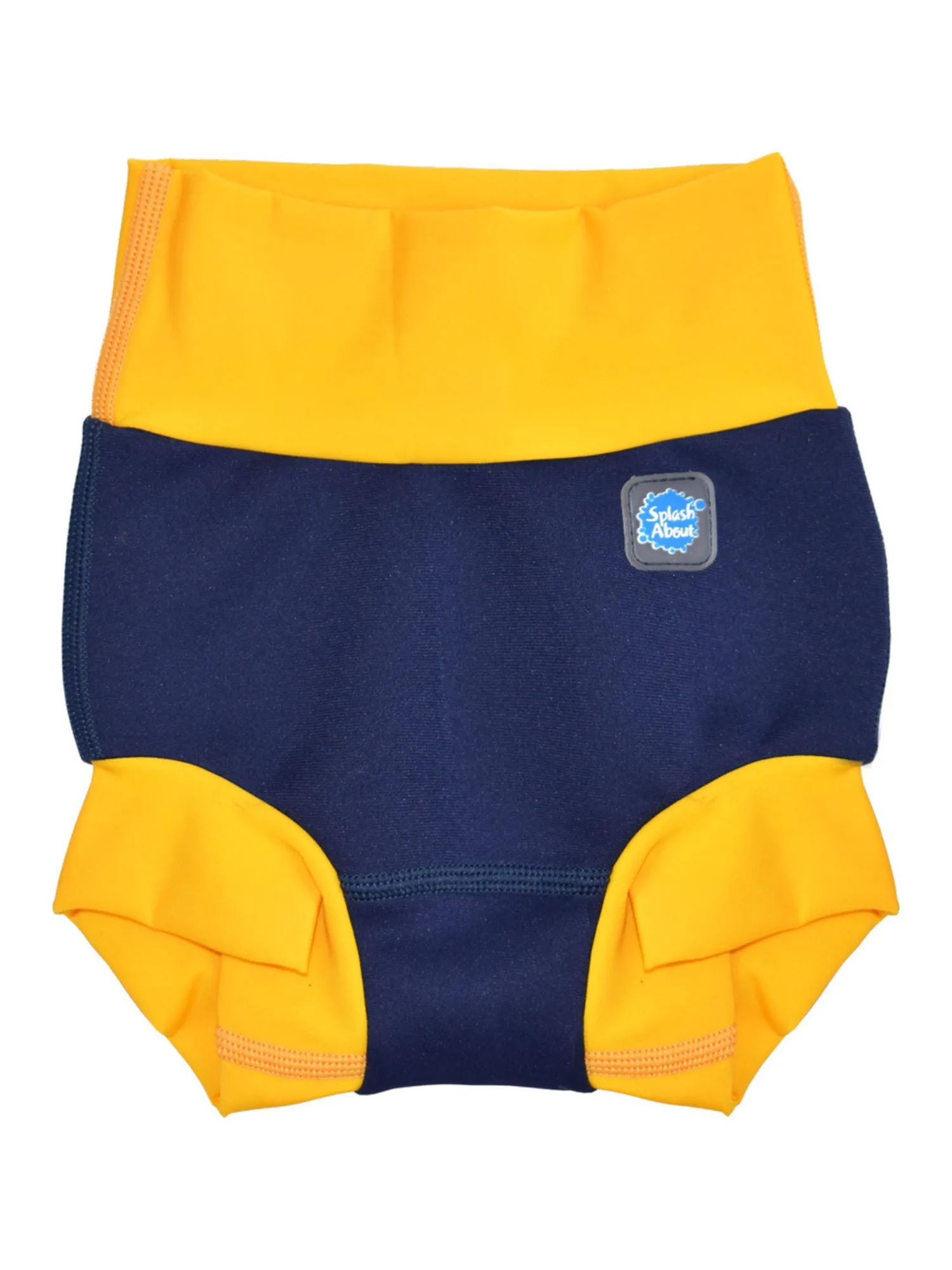 Splash About Unisex Baby Happy Nappy Duo Cloth Swim Diaper , Navy/Yellow, 2-3 Years