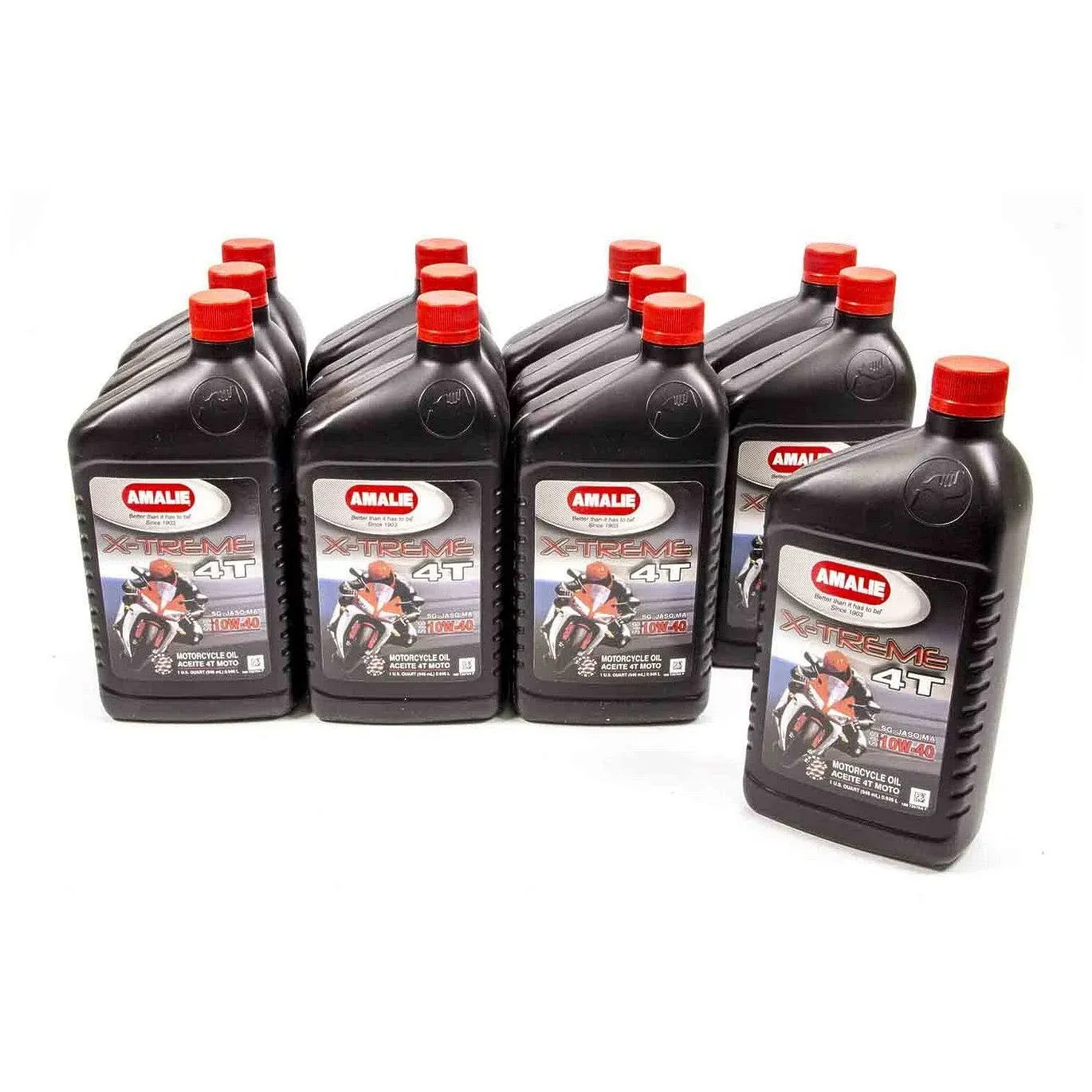 Amalie 160-72676-56 1 qt. X-treme 4T Max MC Motorcycle Oil - 10W40; Case of 12