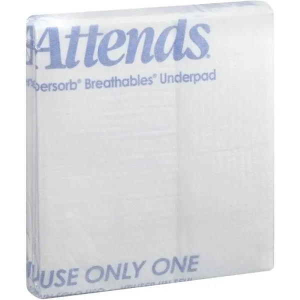 Attends&reg; Supersorb Advanced Premium Disposable Underpad, 30 X 36in, 5/Pack, ASB-3036, 12 Packs