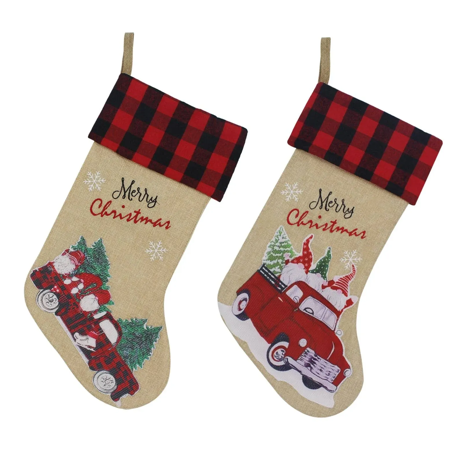 NEW Christmas Stockings,New Scale 2 Pack Xmas Stockings 18” Large Hanging