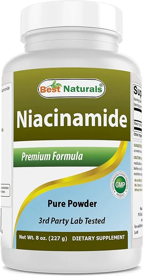 Best Naturals Niacinamide (Vitamin B3) Pure Powder 8 OZ