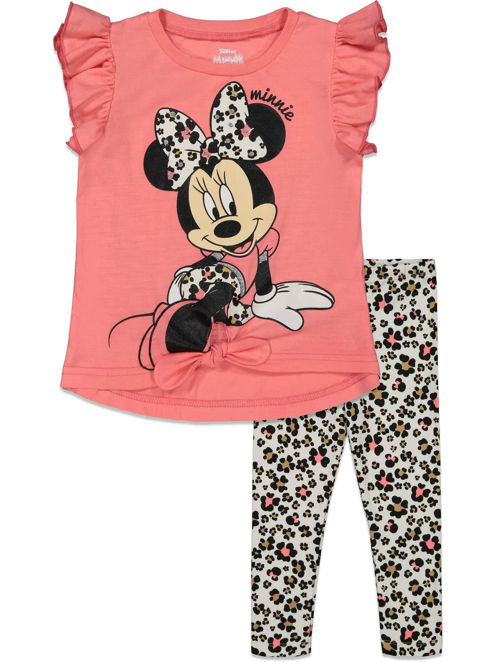 Disney Minnie Mouse T-Shirt and Leggings Outfit Set Infant to Big Kid Sizes (12 Months - 14-16)