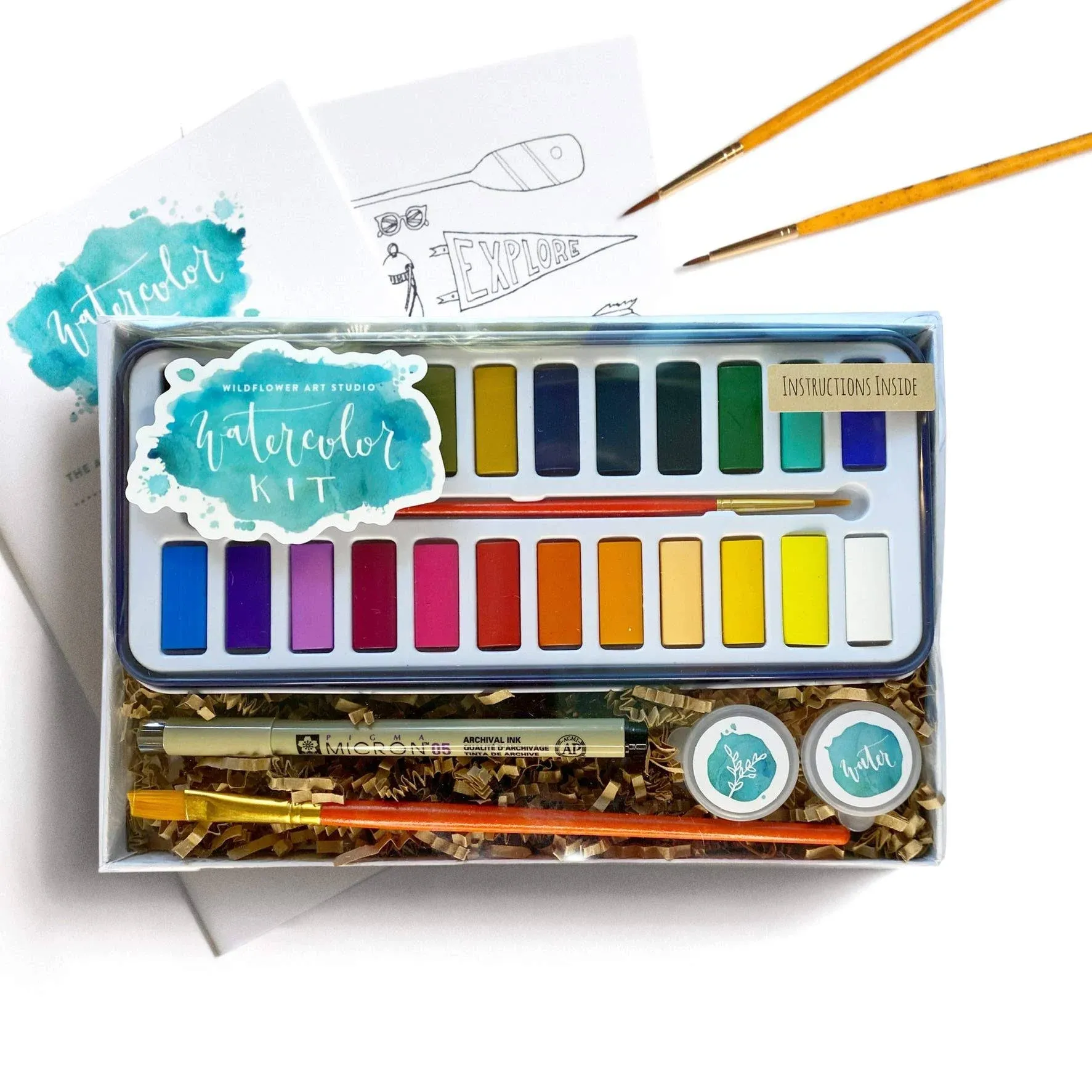 DIY Watercolor Kit for Beginners- Premium Watercolor Painting Kit • Craft Kit for Adults • Art Gift Box • Art Kit for Adults, Kit for Kids