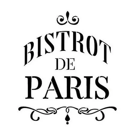 Bistrot de Paris Stencil by StudioR12 Elegant French Word Art - Reusable Mylar Template Painting Chalk Mixed Media Use for Journaling DIY Home Decor - STCL890 SELECT SIZE 12 x 12