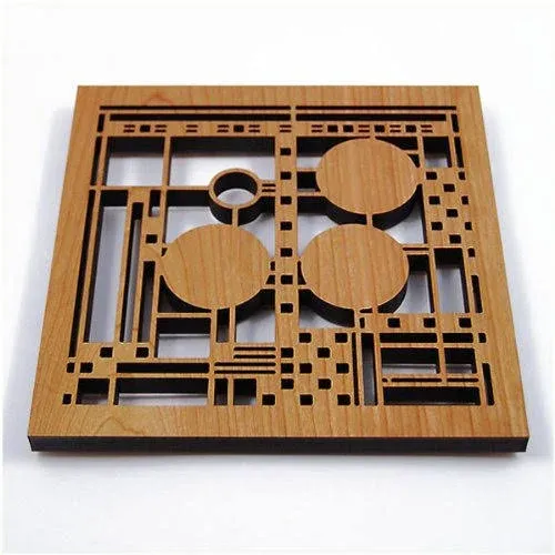 Frank Lloyd Wright Coonley Hardwood Trivet - Craftsman - Trivets - by Maclin Studio | Houzz