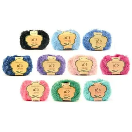 Worsted Weight Dish Scrubby Sparkle Yarn, 50g/skein, 12 Surprise Skeins, Size: 12 SKE