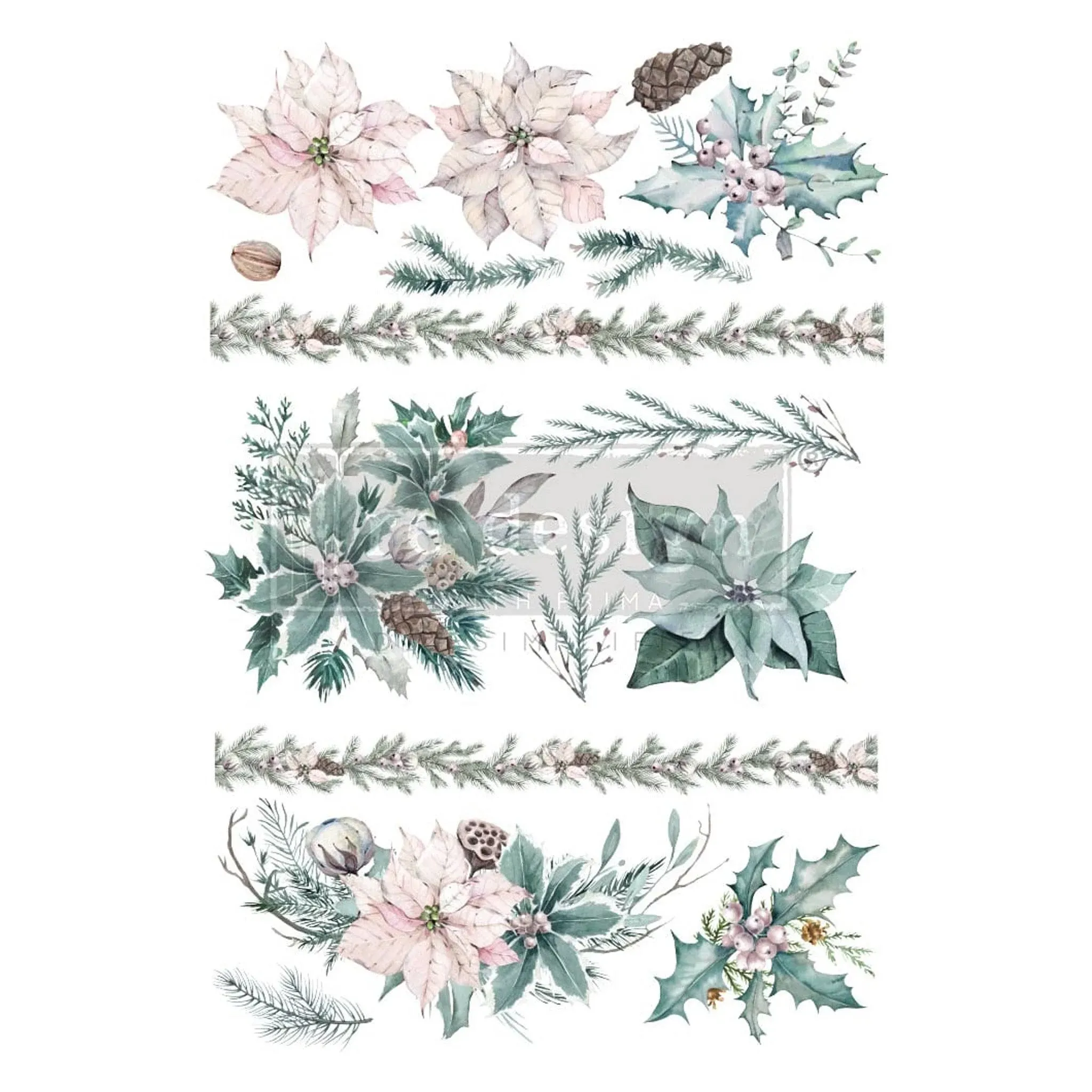 Evergreen Florals Decor Transfers