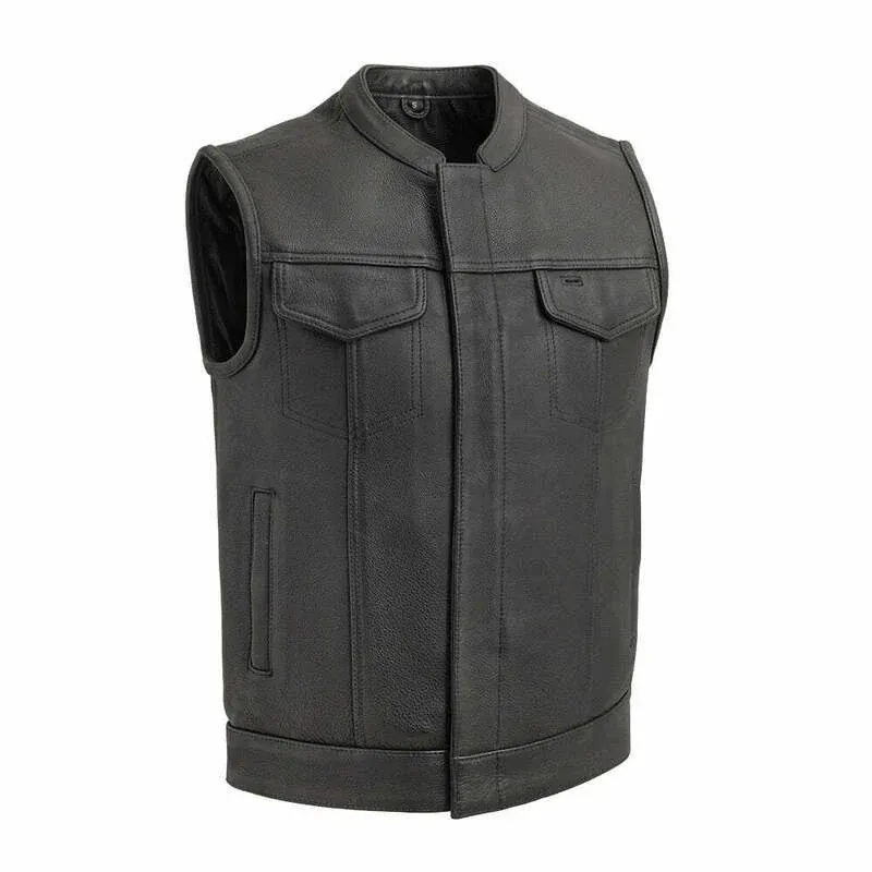 Hotshot Men's Motorcycle Leather Vest