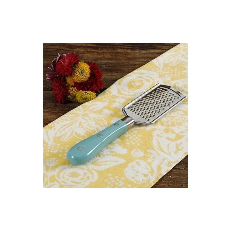 NEW The Pioneer Woman All Purpose Teal Handle Stainless Steel Hand Grater