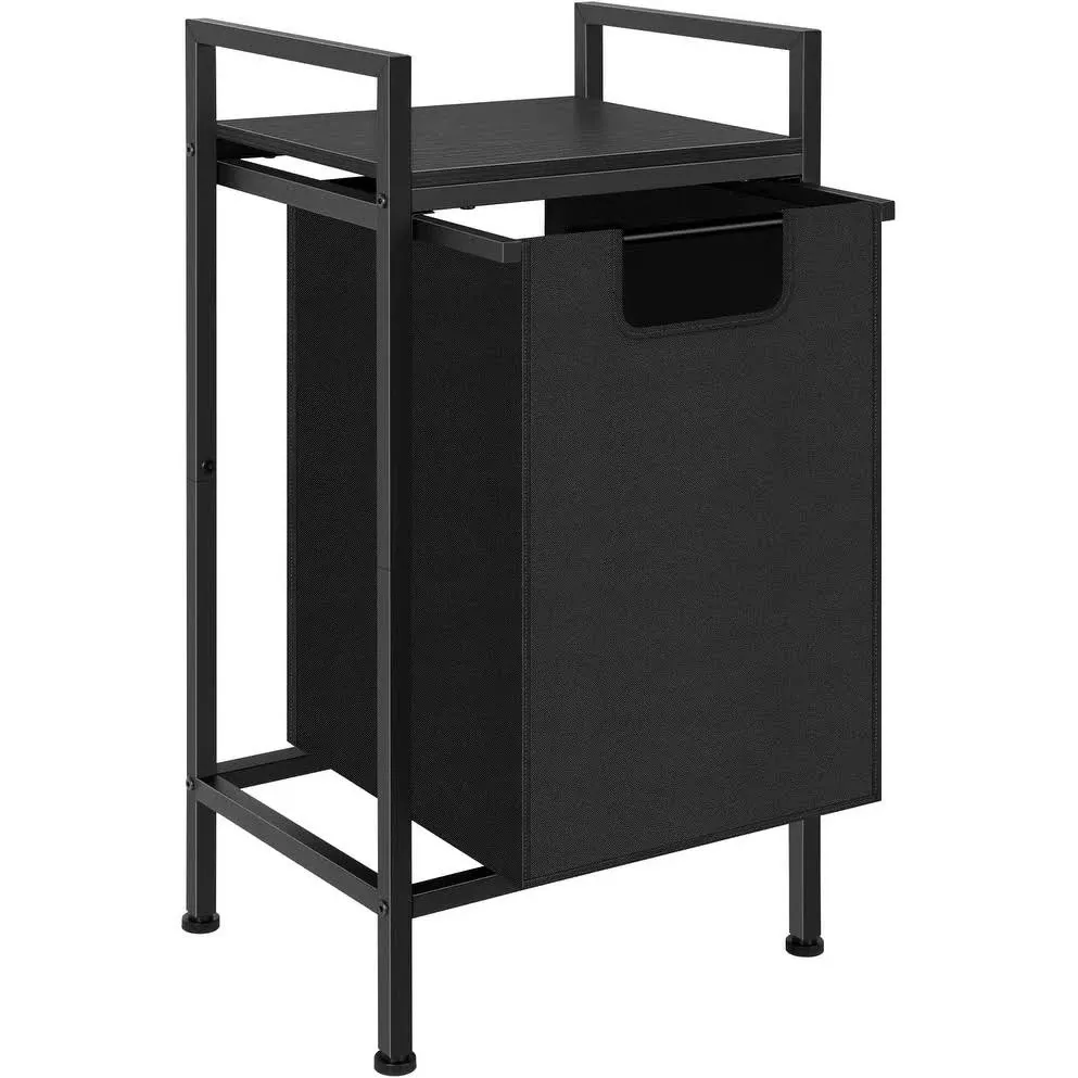 Oumilen Laundry Hamper with Shelf - Black