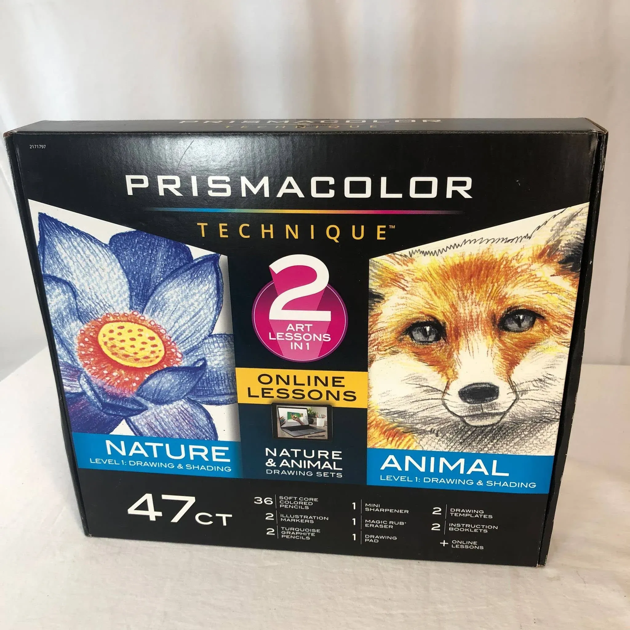 Prismacolor Technique - 2 Sets, Level 1 Drawing &amp; Shading Nature And Animal Sets