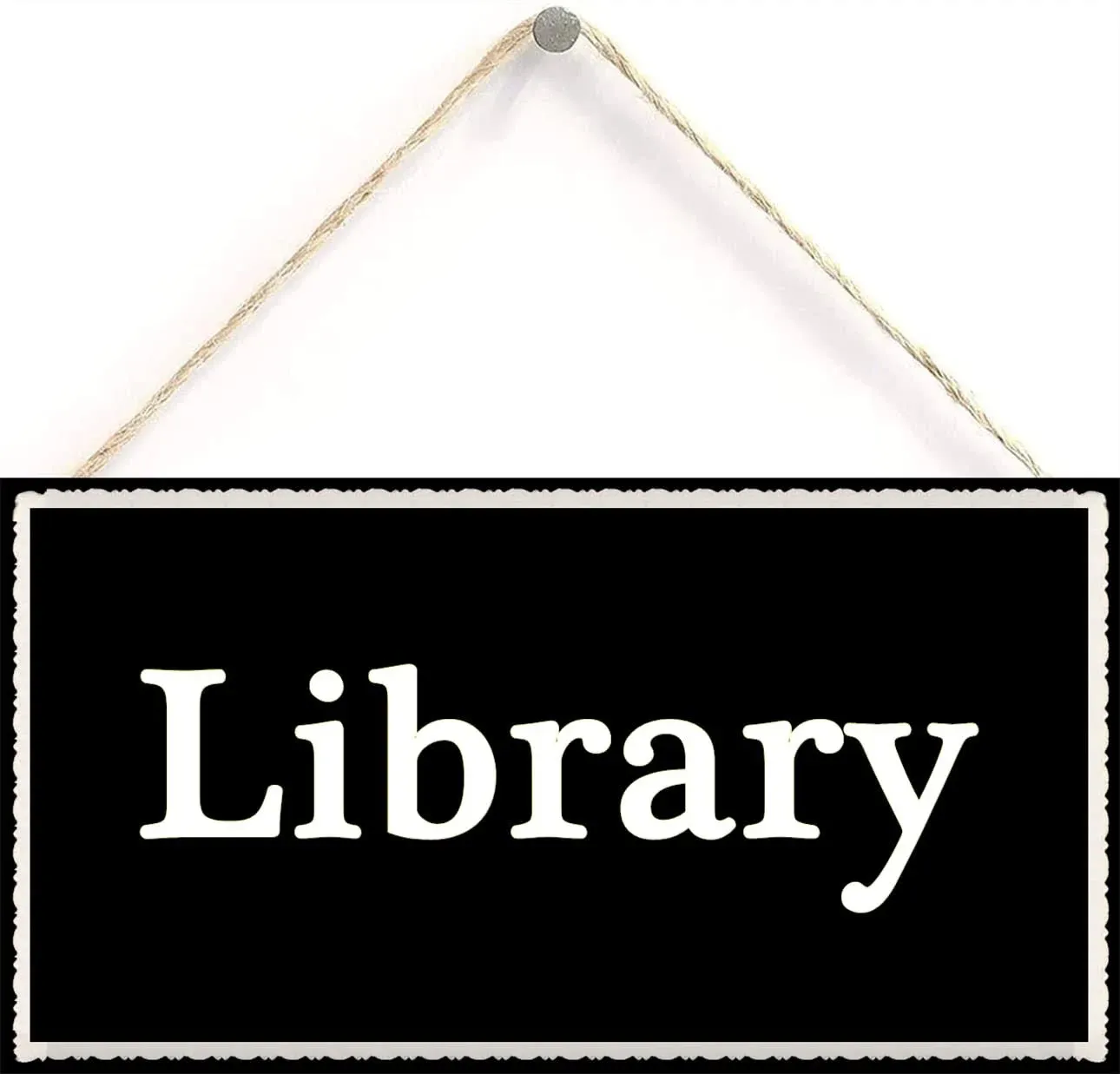 Library Sign Stylish Wooden Library Door Sign Decorative Wood Sign Home Decor 12