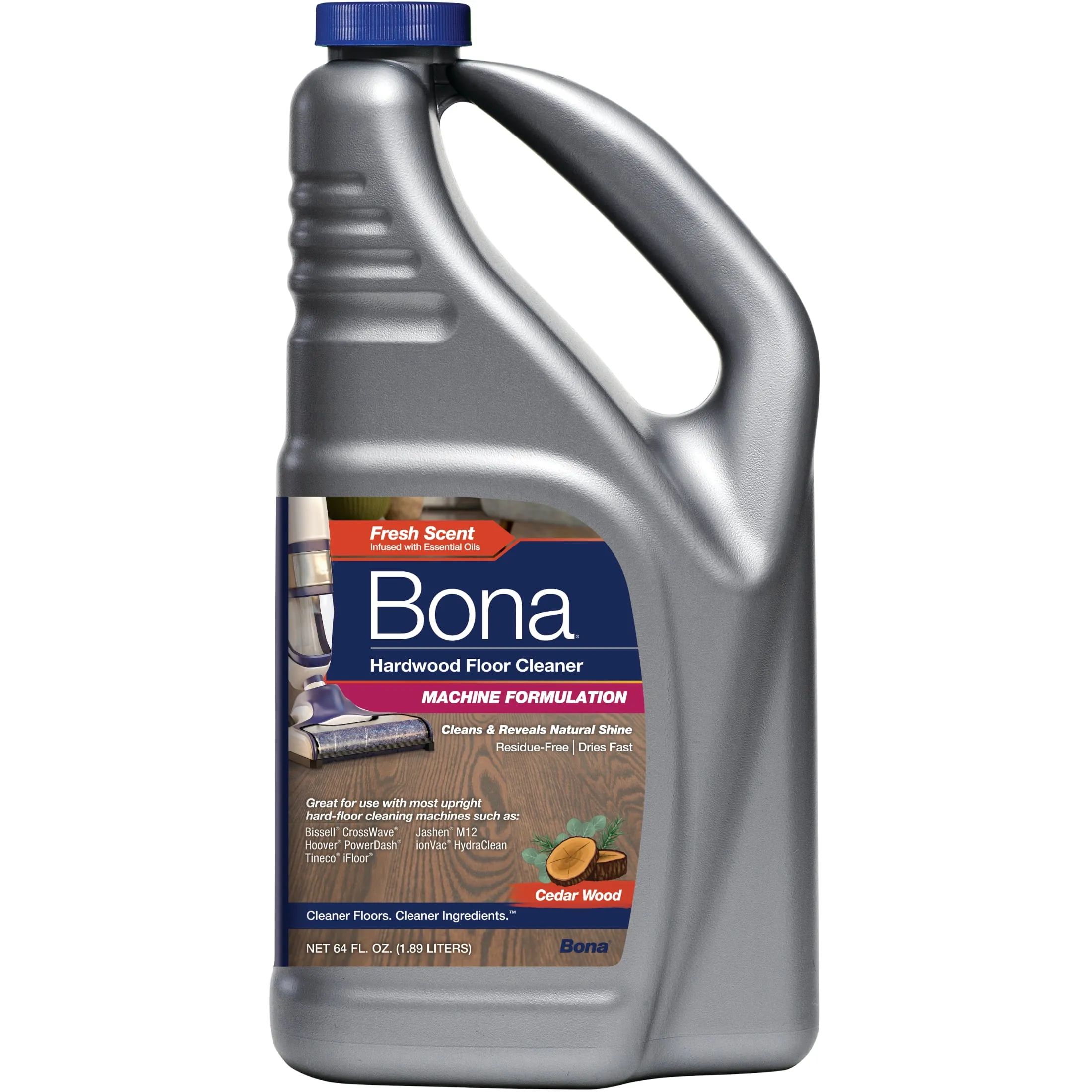 Bona Hardwood Floor Cleaner Refill - 128 fl oz - Residue-Free Floor Cleaning Solution for Bona Spray Mop and Spray Bottle Refill - For Wood Floors