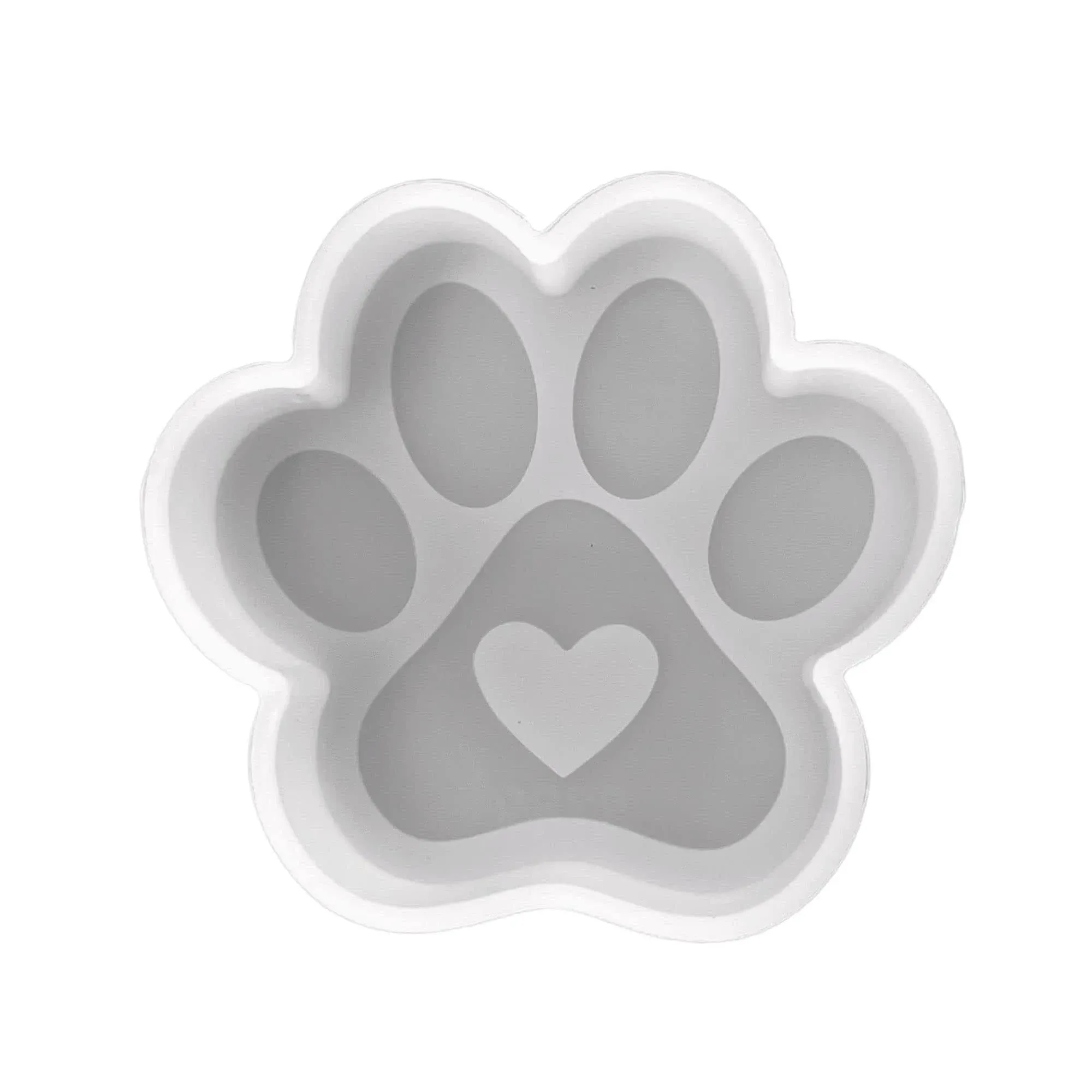 Lashicorn Paw Print with Heart Silicone Mold | Size 4" Wide x 3.75" Long x 1 ...