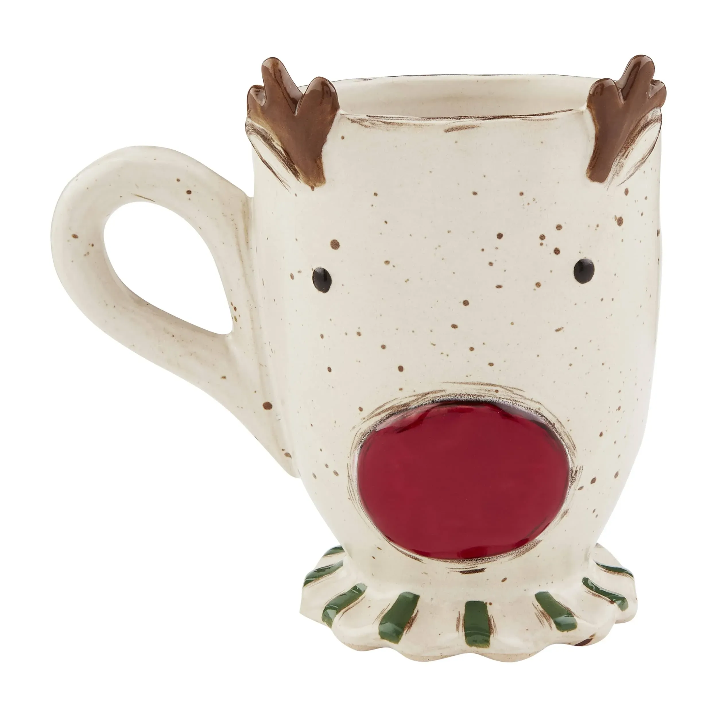 Mud Pie, Reindeer Farm, Farmhouse Christmas Pedestal Mug, 16 oz