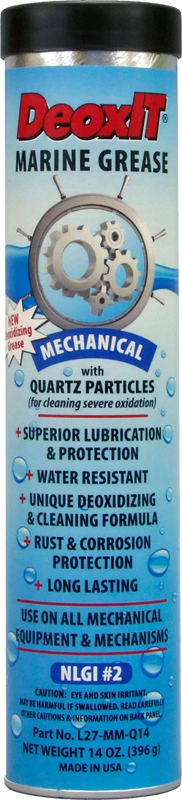 CAIG Labs., DeoxIT L27-MM-Q14, Mechanical Marine Lithium Grease with cleaner/deoxidizer, Quartz Particles, 396 g Tube