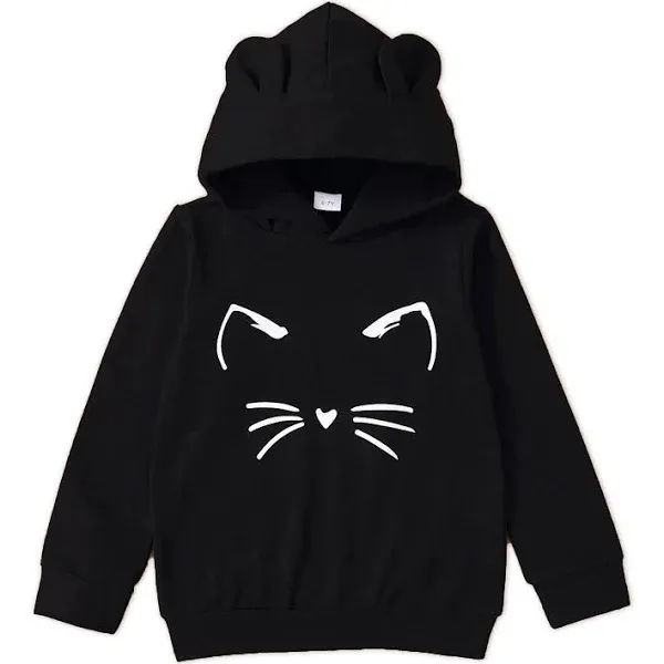 PATPAT Girls Graphic Hoodie Cute Cat Pullover Sweatshirts Long Sleeve Fall Clothes for Teen Girls 4-12 Years