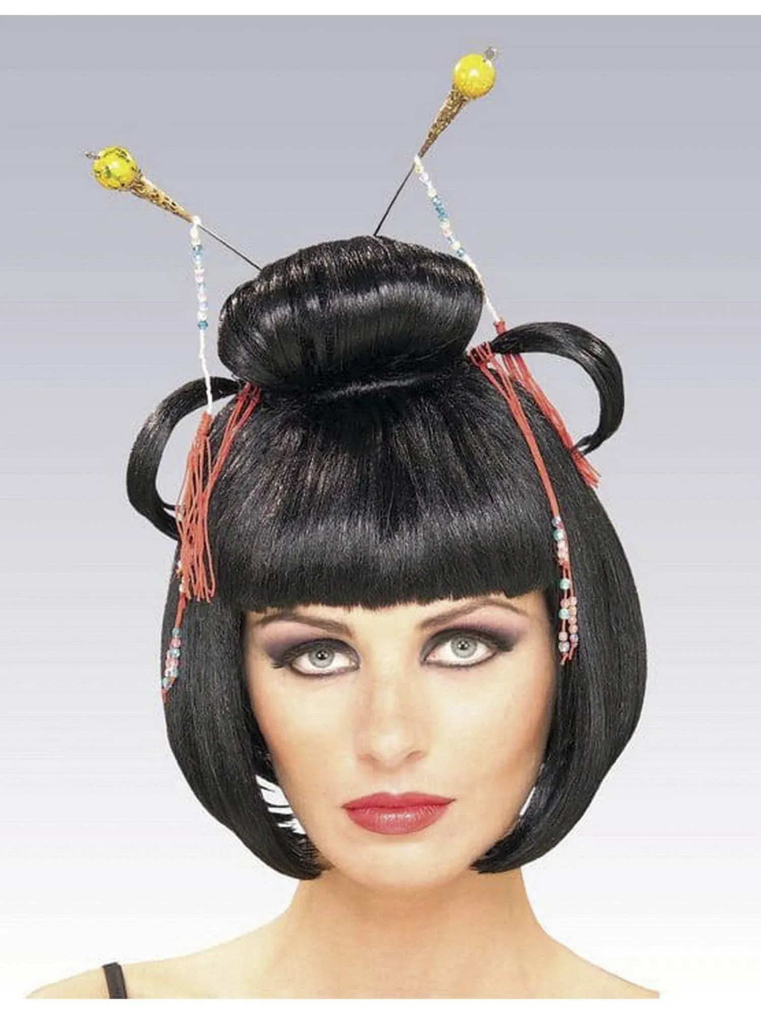 Asian Lady Wig  Adult China Girl Wig Chinese Japanese Geisha Black Wig