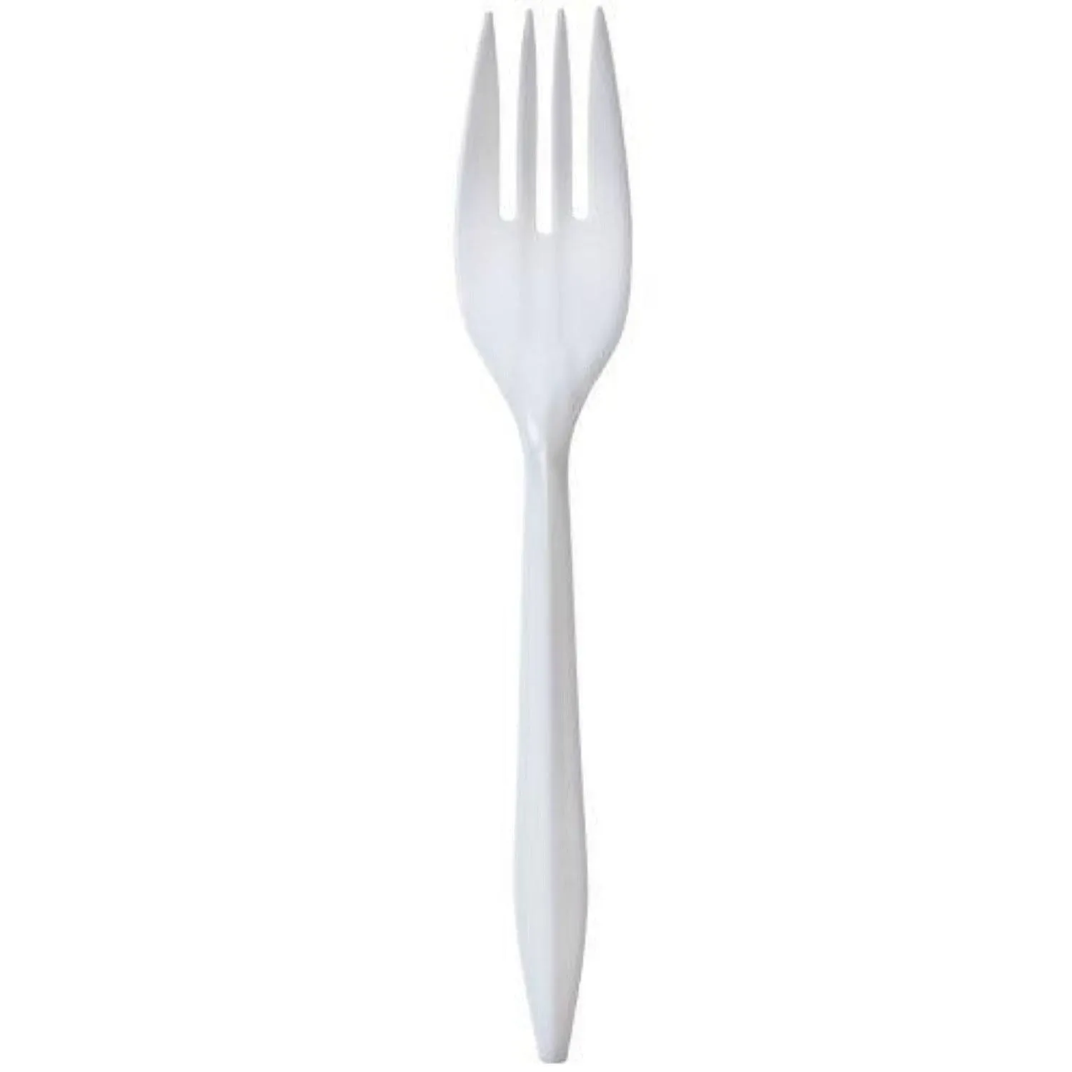 Nicole Home Collection Plastic Cutlery Forks, Medium Weight Disposable, Value Pack - 1000 Count, White