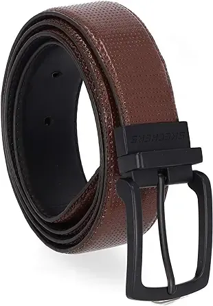 Skechers Men's 35 mm Flex Perf Reversible Golf Belt, Size 34, Dark Brown/Black