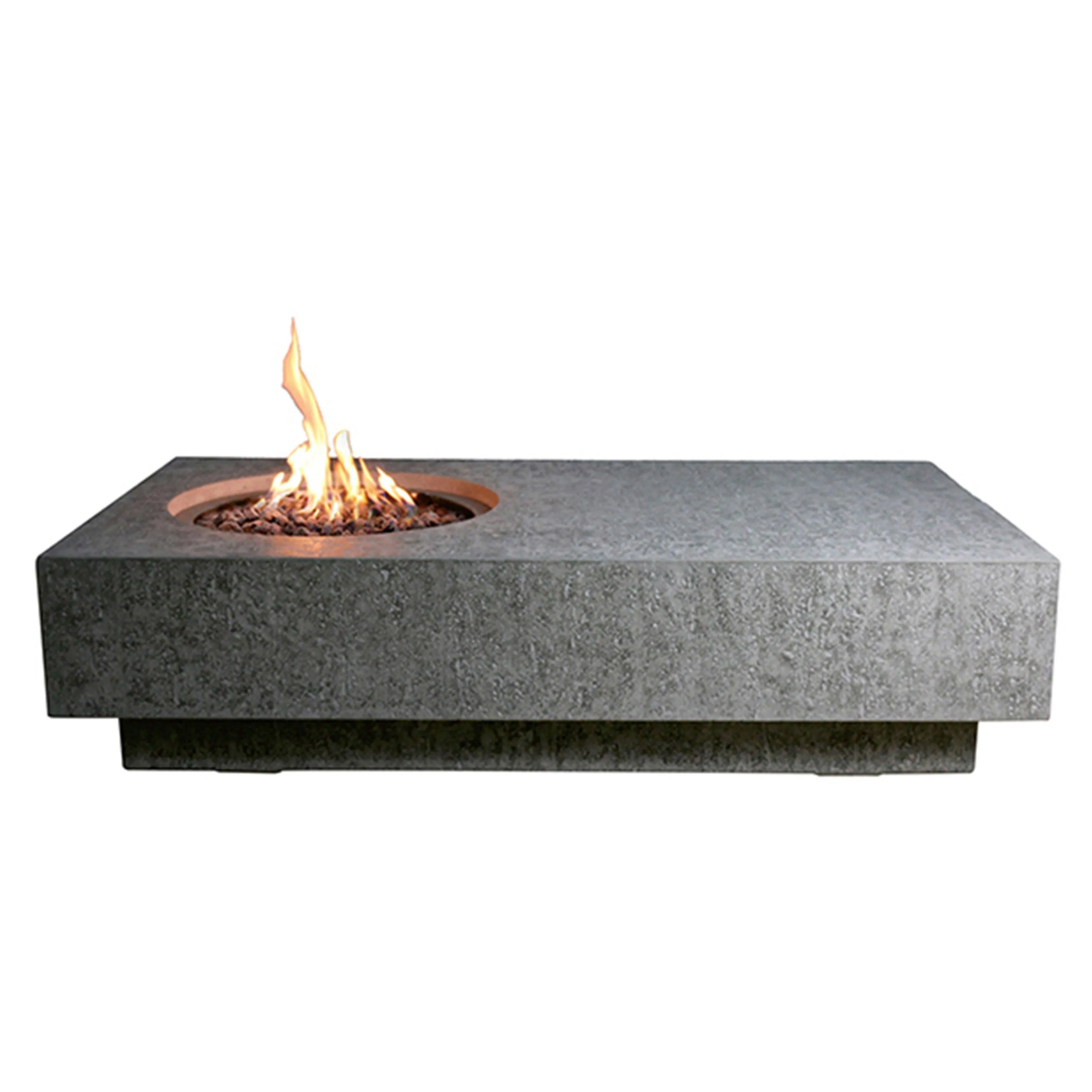 Elementi - Metropolis Rectangle Concrete Fire Pit Table OFG104