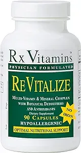 Rx Vitamins ReVitalize with No Iron Dietary Supplement, 90 Capsules