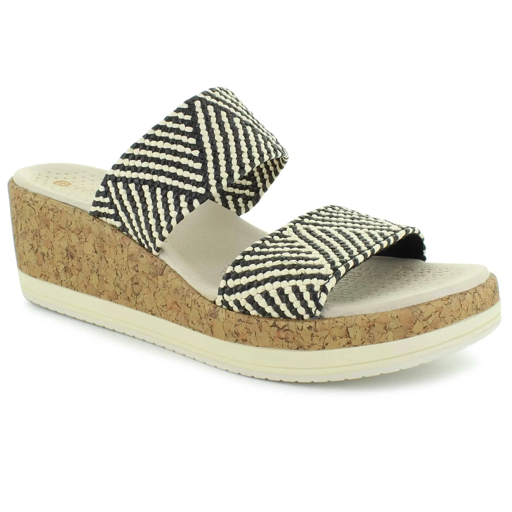 Bzees Resort Wedge Sandal | Women's | Black | Size 6 | Sandals