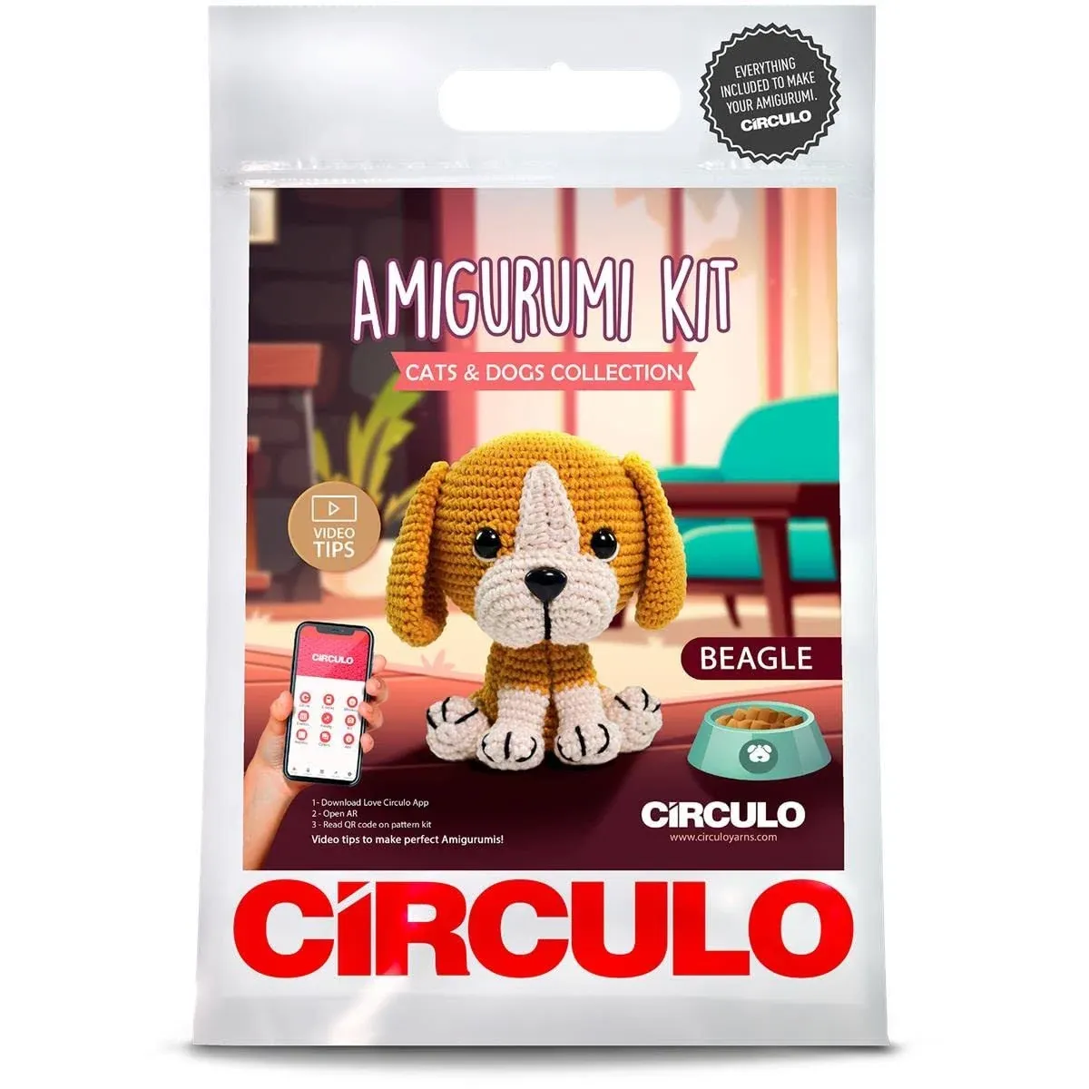 Circulo Amigurumi Kit - Cats & Dogs Collection - All Materials Included, Clear ...