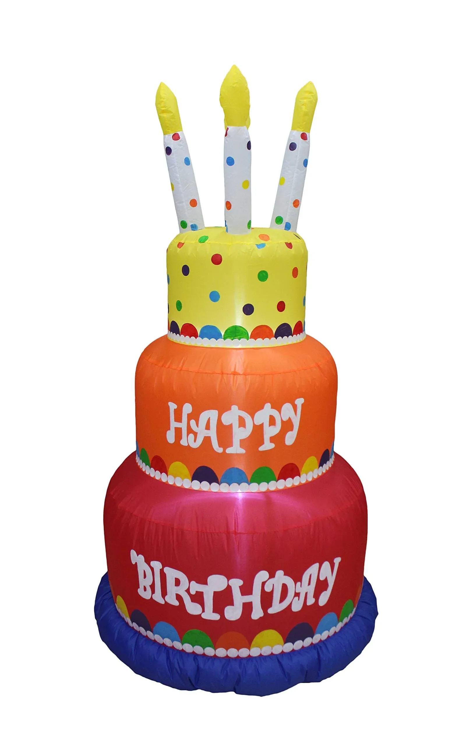 6 Foot Tall Colorful Happy Birthday Inflatable with Candles Lighted Decoration - Traditional - Night-lights - by BZB Goods | Houzz