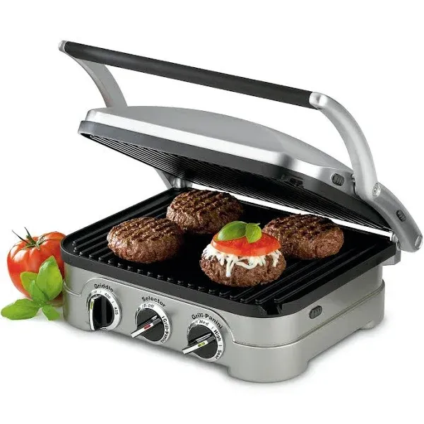 Cuisinart Panini Press, Stainless Steel Griddler, Sandwich Maker & More, 5-IN-1, GR-4NP1