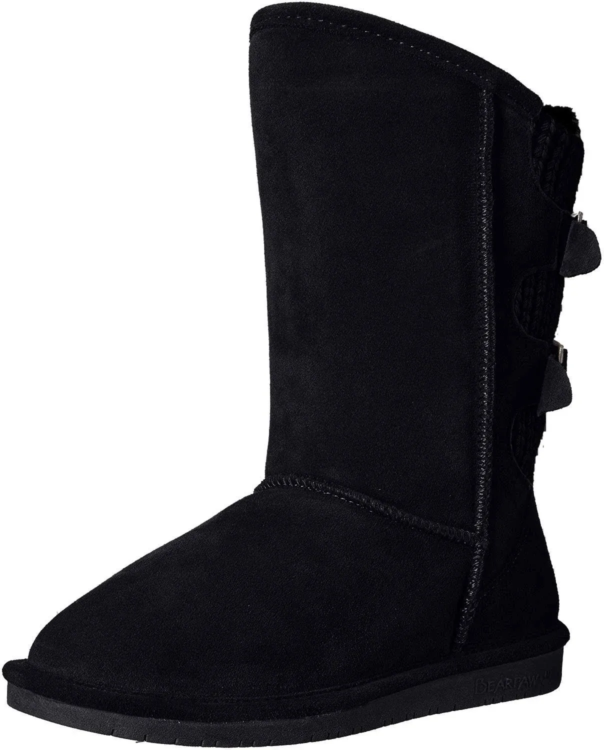 Boshie Womens Suede Knit Mid-Calf Boots